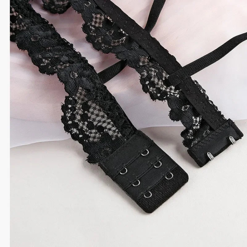 Lace Bras for Women Wireless Bralette Transparent Lace Underwear Women's Push Up Bra Solid Color Sexy Lingerie Backless Bra