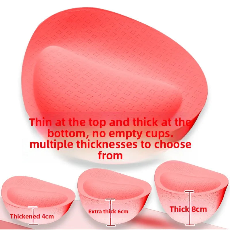 8cm Extra Thick Push Up Pads Removable Padded Bra Inserts Small Chest Latex Sponge Enhancing Inserts Sports Bras Full Coverage