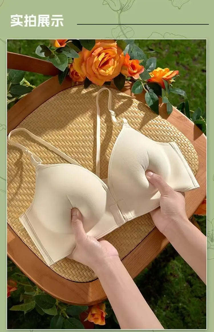 12cm Thickened Front Closure Push Up Bra - Ultra Thick Padded Lift for Small Chest, Deep Plunge Sexy Lingerie