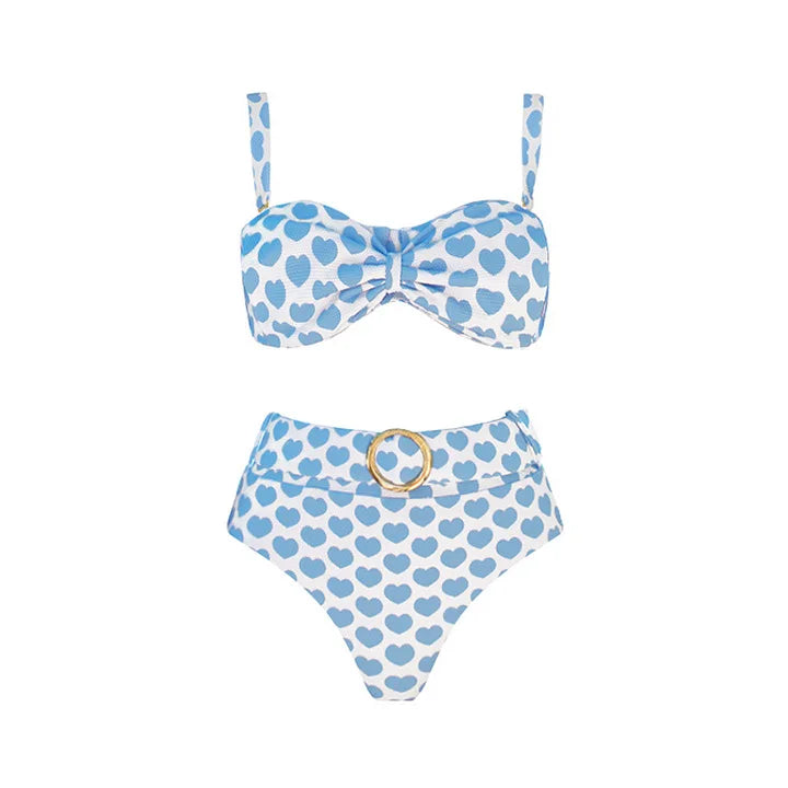 Two-Piece Swimsuit with Skirt Sexy Bikini Set with Cover-U One-Piece Swimwear Women’s Beachwear Vacation Outfit Swim Dress