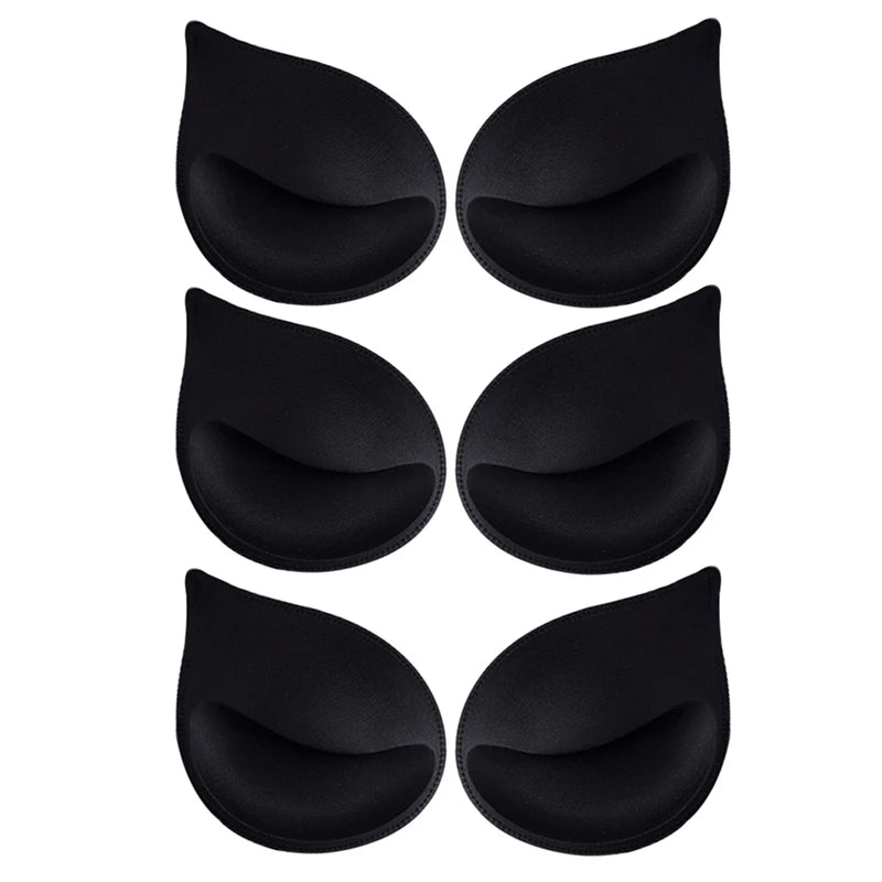 1-3 Pairs Woman Plunge Swimsuit Padded Set Sponge Thick  Foam Push Up Enhancer Chest Cup Bikini Inserts Bra Pad