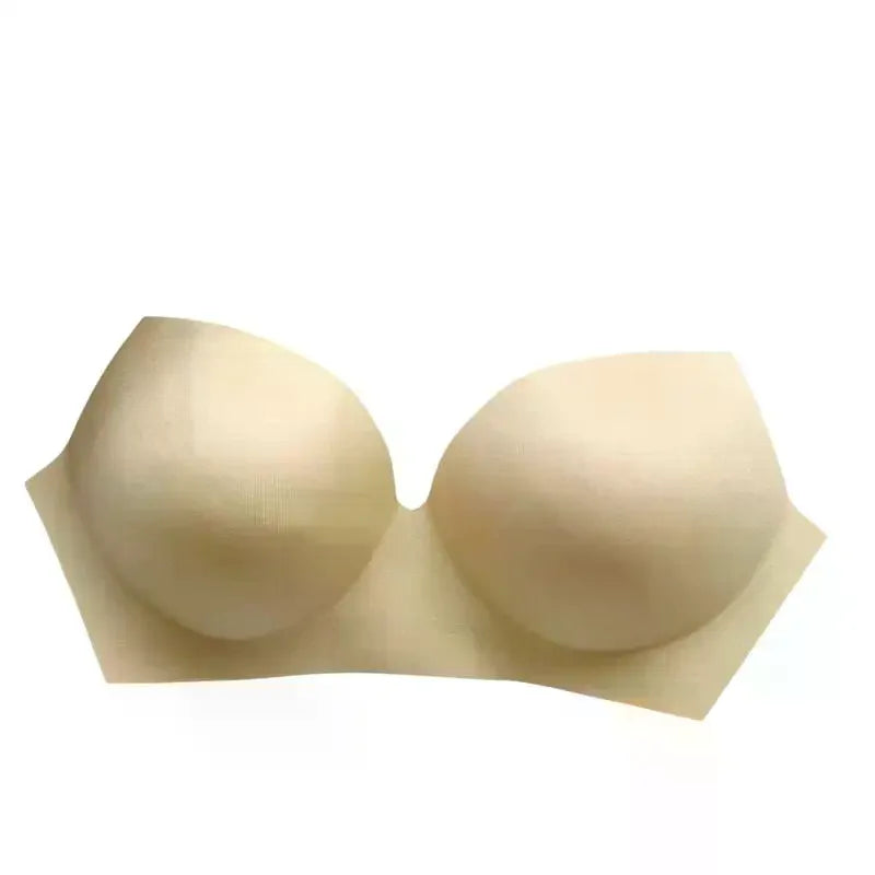 Strapless Bra Womens Invisible Push Up 1 Piece Seamless Concentrate Contract for Party Cocktail Dresses Comfortable Support