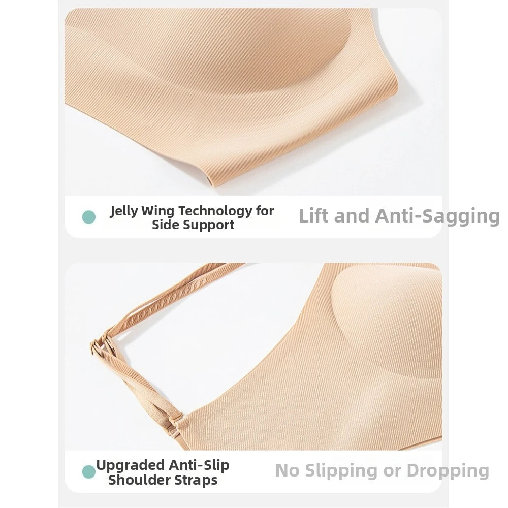 Traceless Wireless Bra U-shaped Beautiful Back Gathered Breasts Brassiere for Women Anti-sagging Shockproof Seamless Bras Sport
