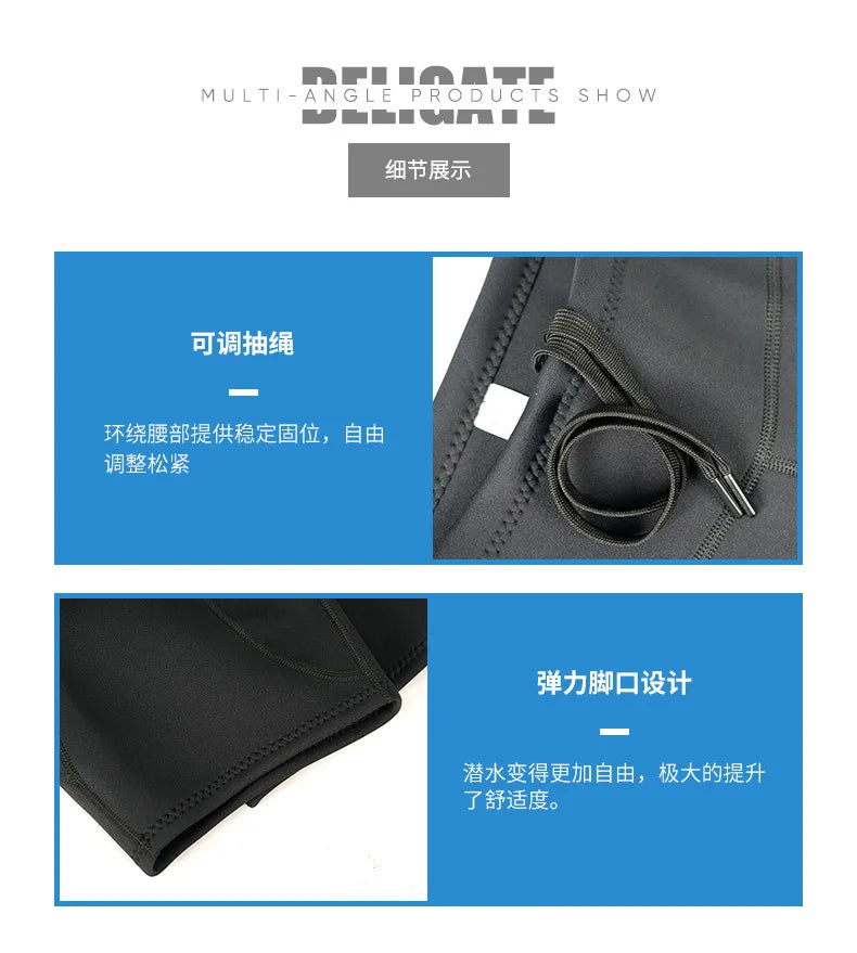 Premium Neoprene Wetsuits for Men 1.5mm/3mm Wetsuit Surf Suits Pant Top One-Piece Swimsuits Wet Suit for Scuba Diving Snorkeling