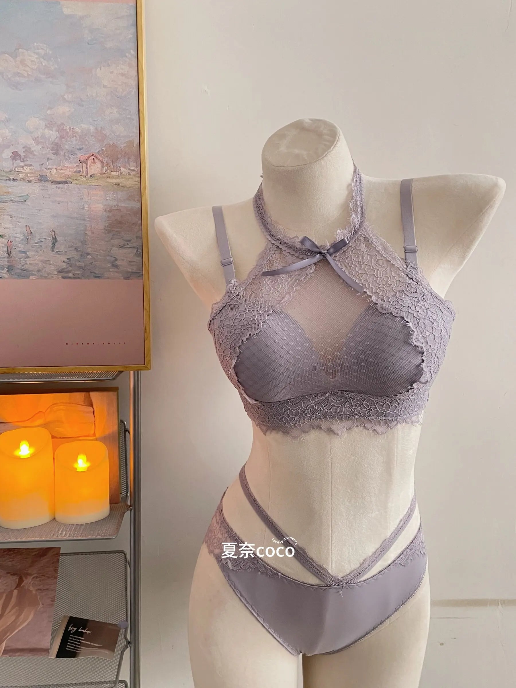 Lace Plunge Bra Push Up Bralette See Through Mesh Lingerie Double Layer Deep V Top Flattering Fit for Petite Bust Everyday Wear