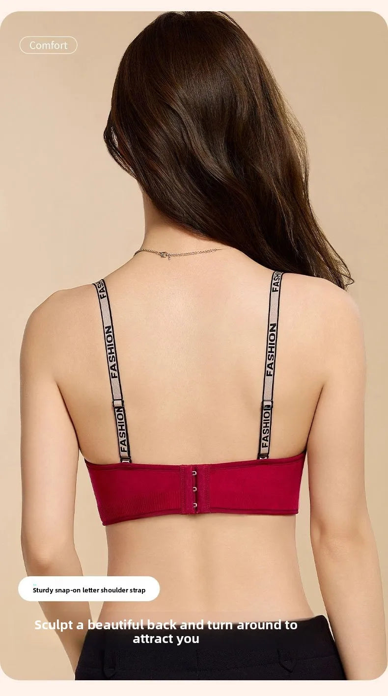 Ultra Push Up Bra 6CM Padding for Women Seamless Wireless Bra Full Coverage Gathers Side Fat Lifts Thermal Fleece Lined Bra