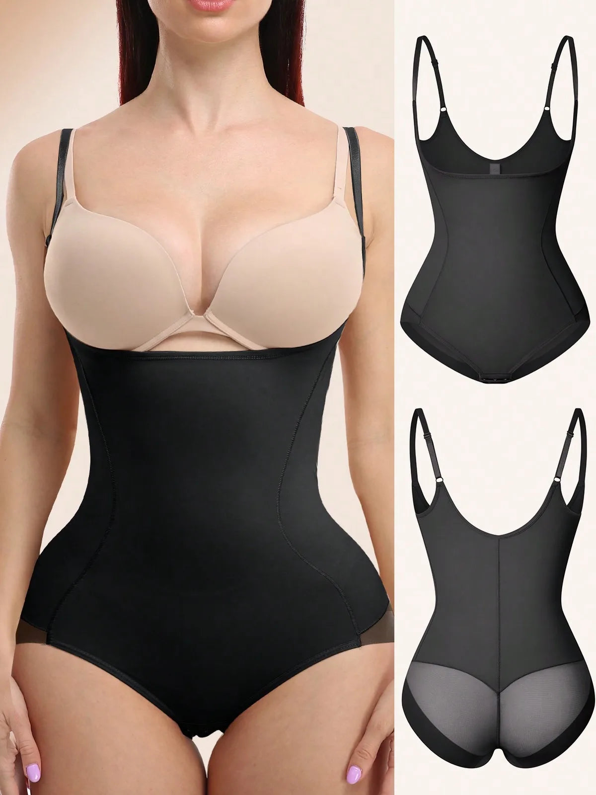 Shapewear For Women Tummy Control Bodysuits Waist Trainer Body Shaper Slimming Underwear Open Bust Compression Belly Girdles