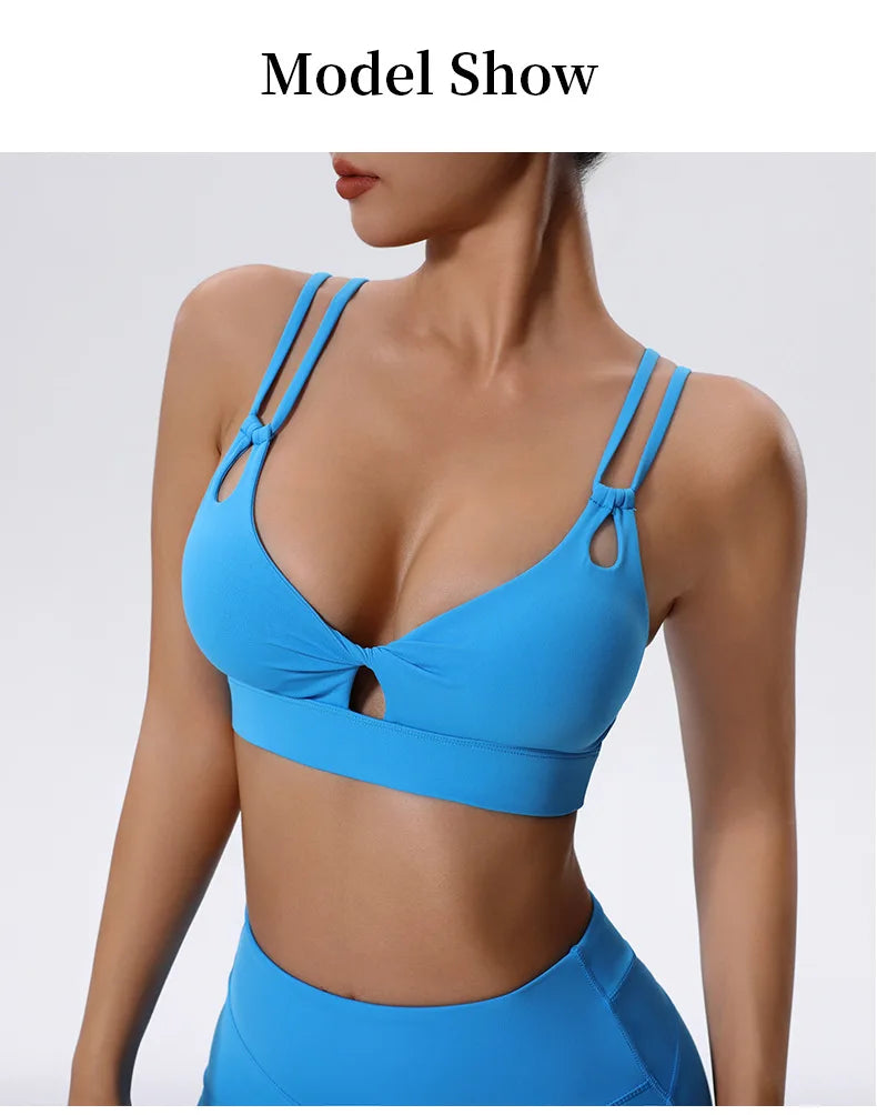 Sports Bra with Side Breasts for Women, Running, Fitness, Shock-absorbing Vest, Beautiful Back Bra