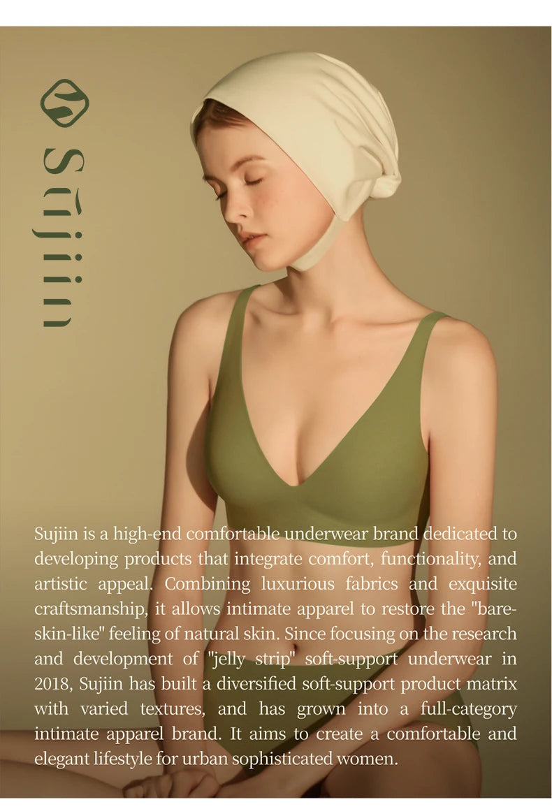 SUJIIN Women's Big Breasts Full Coverage Bras Plus Size Seamless Push Up Wireless Minimizer Bra Woman Supportive Bralettes MX529