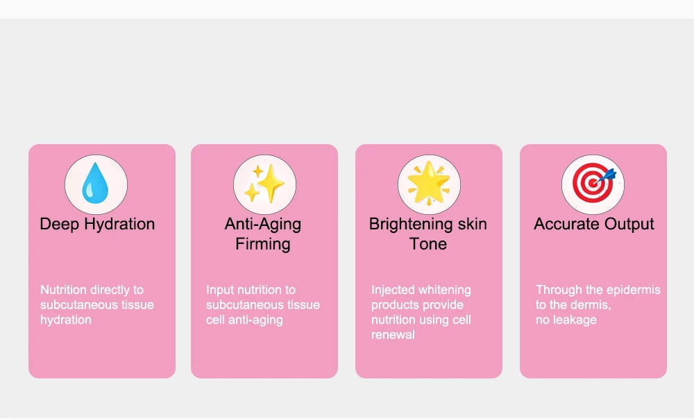 Vacuum Activated Hyaluronic Acid Beauty Gun Negative Pressure Moisturizing Microcrystal Pen Beauty Tool