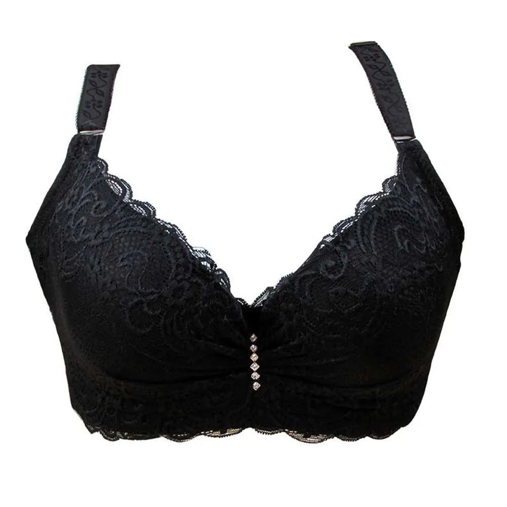 BCHRAYIUP Women's Underwire Padded Plunge Push Up Bra Sexy Flora Lace Deep V Full Cup Bra 34 36 38 40 42 44 46 B C D E