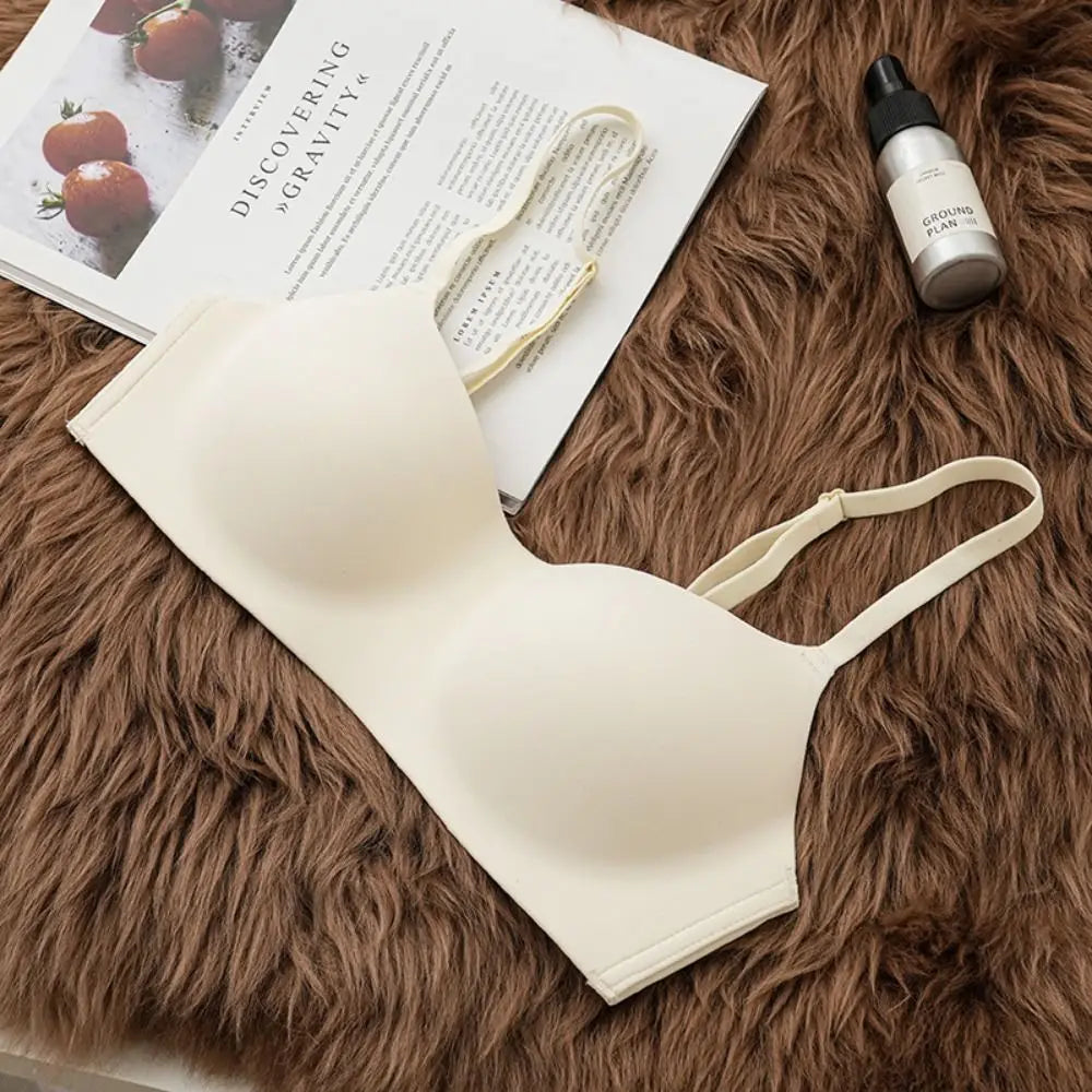 Soft Comfort Wireless Bra Breathable Fabric Thin Cup Seamless Bra Non-Wire Elastic Material Tube Top Bras Female Intimates
