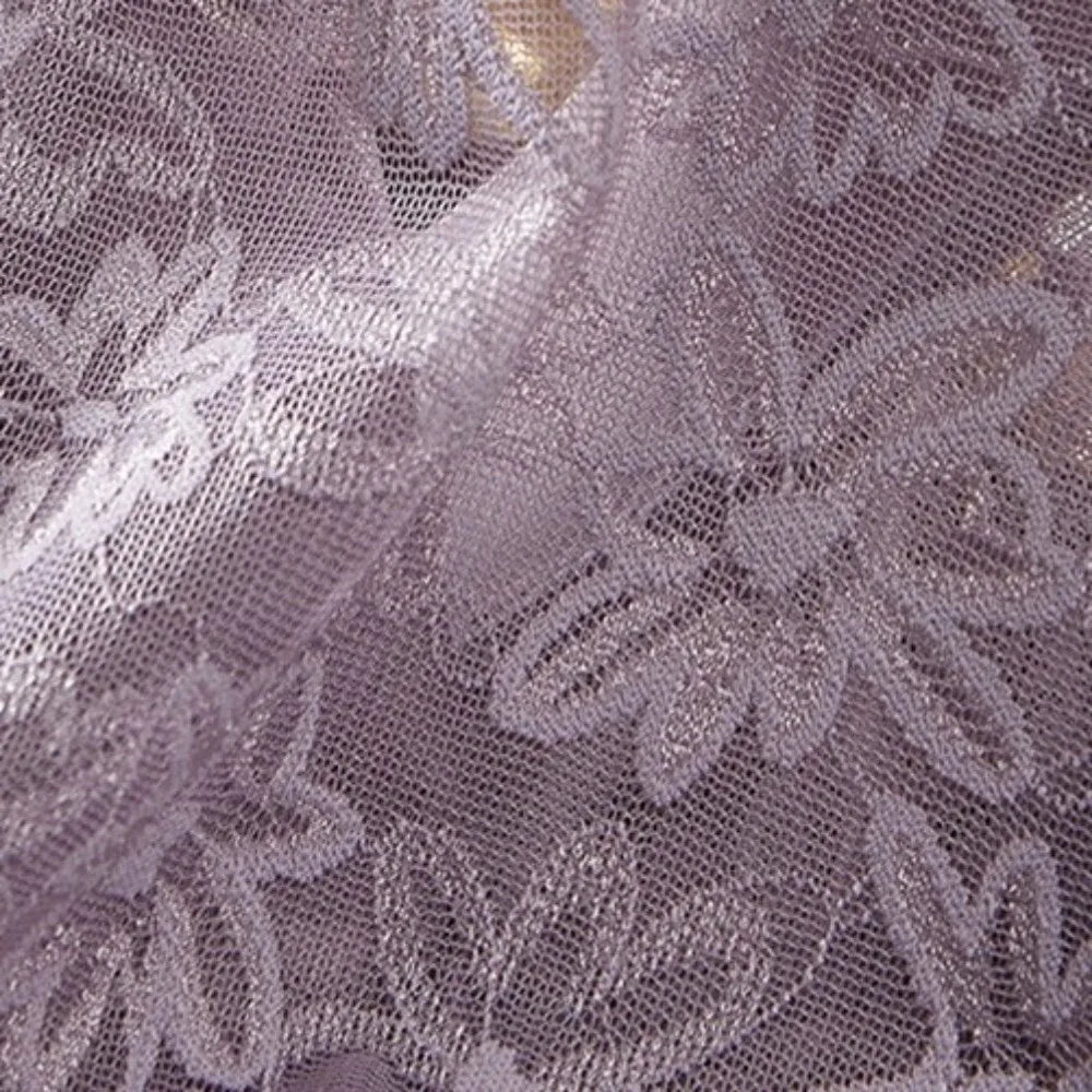 Lingerie French Style Lace Briefs Mesh Patchwork Satin Silk Panties Low Waist Transparent Lace Underwear Women Gifts