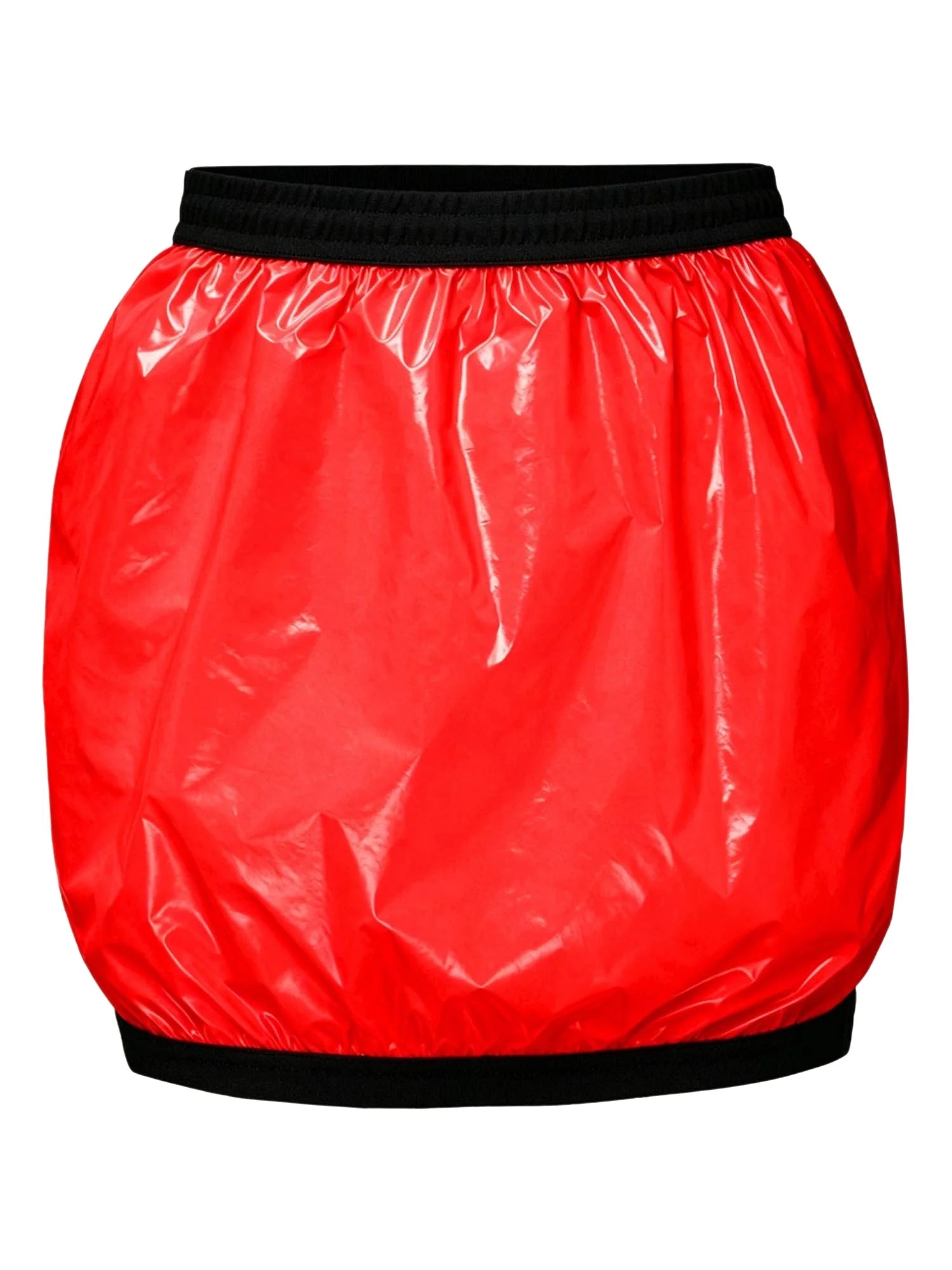 Women's Two Pieces Swimsuit Crop Top And Plastic Miniskirt Swimwear Cover-up Swim Suits Waterproof Glossy Special Needs Clothing