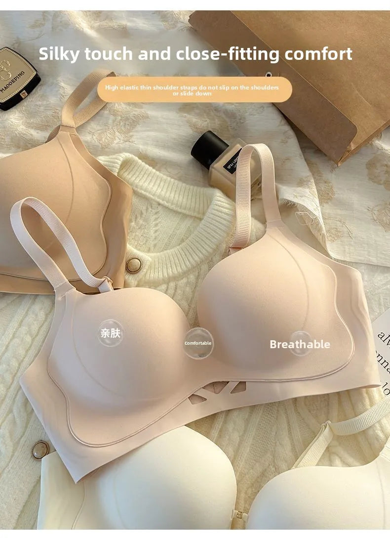 Push Up Bras for Small Chest  Invisible Skin Tone Plunge Bra with Lift No Show Coverage Comfortable Minimizer Strapless Adhesive