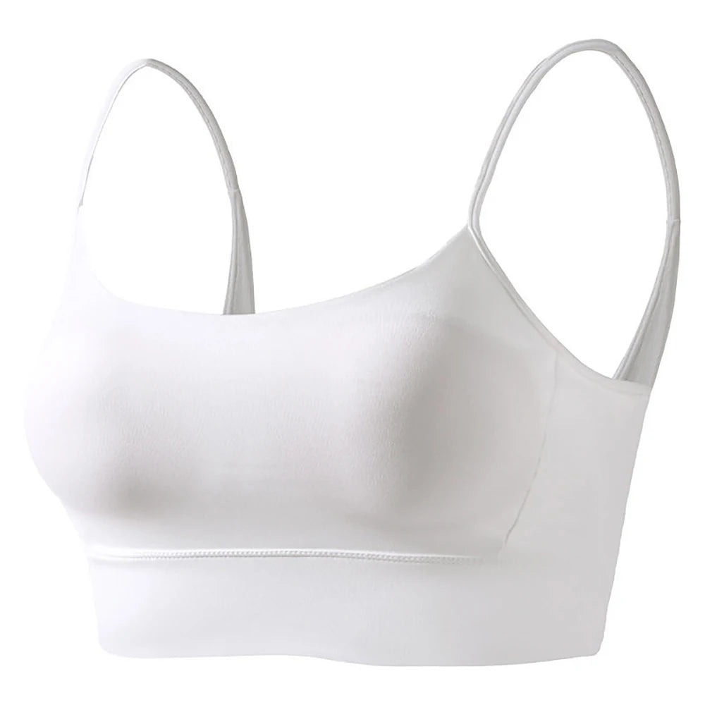 Low Back Sports Bra For Women Low Impact Padded Workouts No Underwire Bralette Beauty Back Yoga Spaghetti Straps Vest Tops