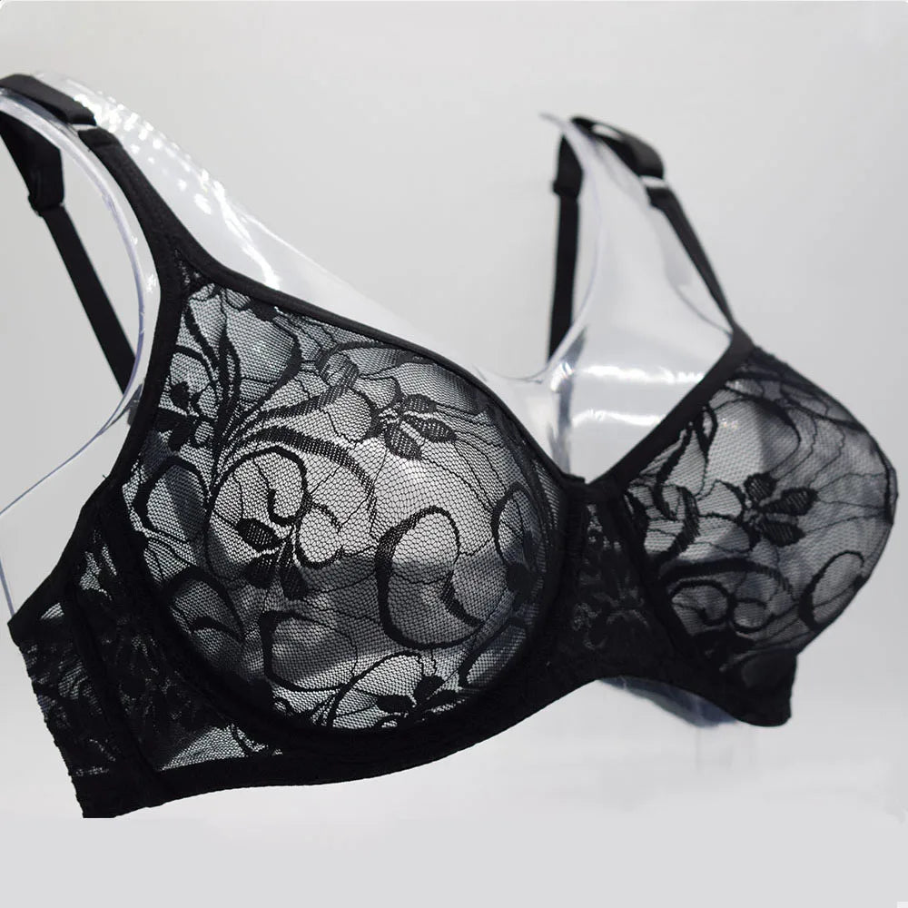 Sexy Lace Bras For Women Unlined Underwire Bra Bralette Underwear Tops Embroidery Floral Lingerie  Brassiere BH A B C D DD Cup