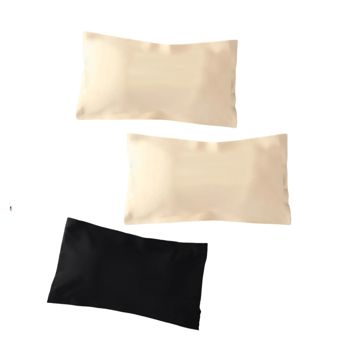 3Pcs/Set Strapless Bra Ice Silk Tube Tops Women Seamless Underwear Invisible Wrapped Chest Female Backless Bra Intimates