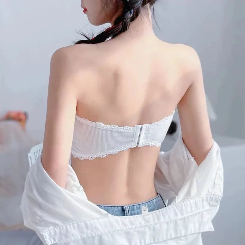 Strapless Lingerie for Women Tube Top Underwear Soild Color Seamless Invisible Bralette Sexy Solid Color Bras Crop Top Women