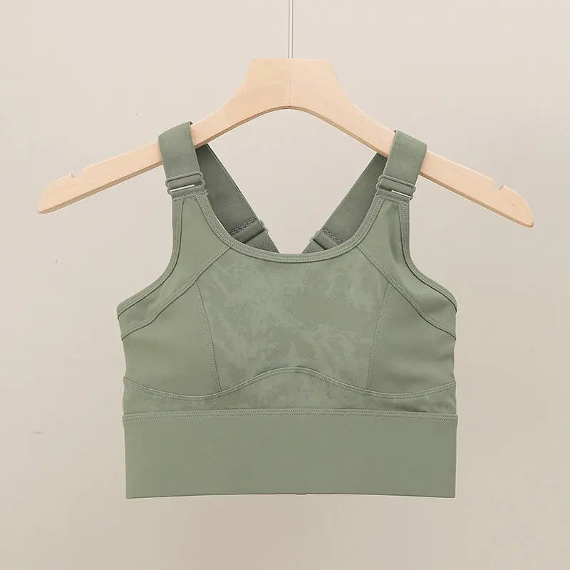 Sports Bra for Women with Large Busts, Shockproof, Side Breast Support, Anti-Sagging, Adjustable, Beautiful Back Design, Plus Size Yoga Running Fitness Bra
