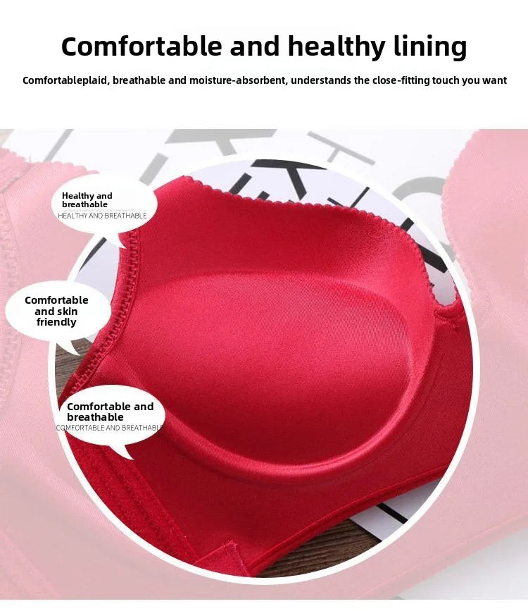 Ultra Push Up Bra with 8cm Lift Pads Wireless Seamless Side Support for Small Chest A Cup Enhancement for Flat Chest Comfortable