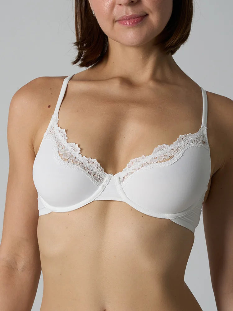 Lace Underwire Bra for Women – French Style, No Padding, Elegant Lift & Support, Comfort Fit