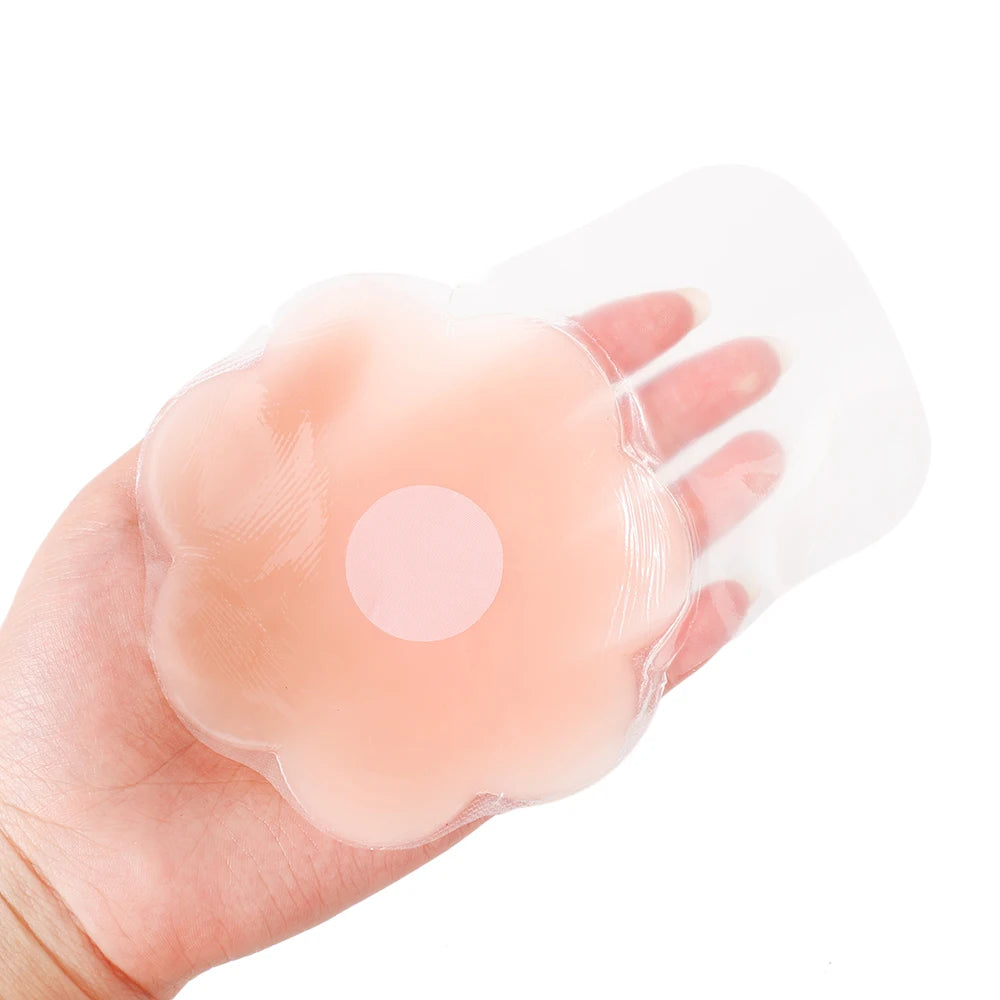 1pair Silicone Nipple Cover Lift Up Bra Sticker Adhesive Invisible Bra Breast Pasty Women Chest Petals Reusable Strapless Bras