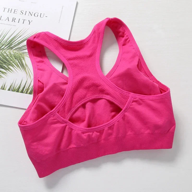 New Women Sports Bra Top Push Up Fitness Bra Underwear Sport Tops Breathable Running Vest Gym Active Bras Seamless Yoga Bra