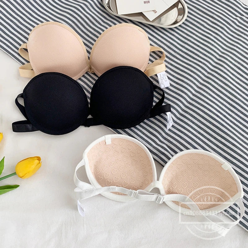 Strapless Lace Bras for Women Sexy Lingerie Backless Invisible Wireless Bralette 1/2 Cup Push Up Underwear Girls Backless Bras