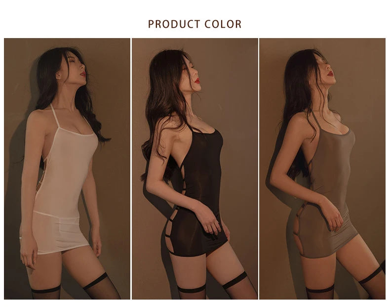 Sexy Slip Dresses Bandage Backless Bodycon Dresses Night Club Outfits Women High Stretch Hollow Out Halter  Miniskirt Clubwear