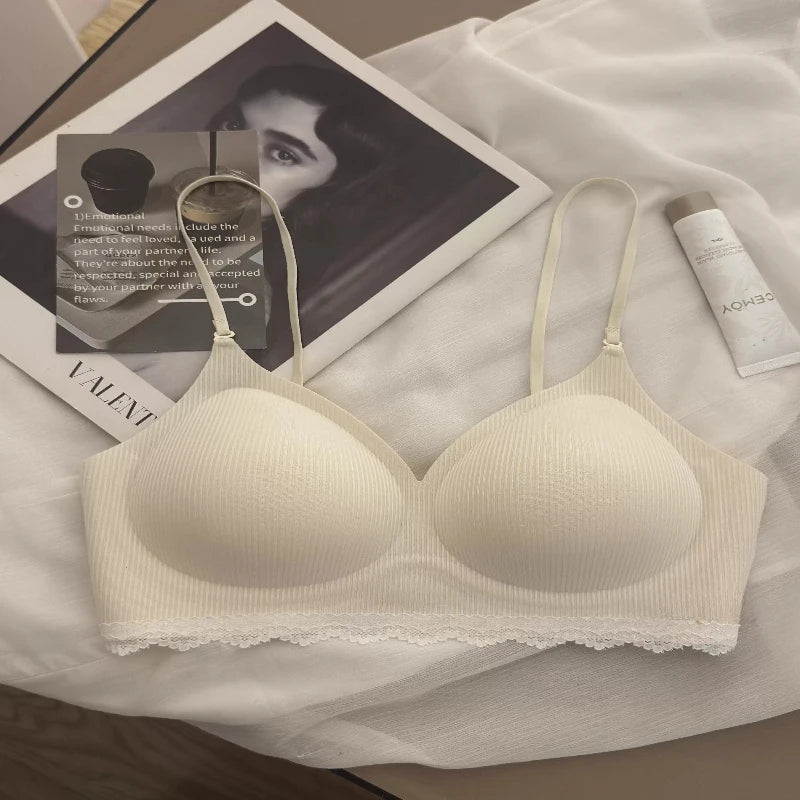Stylish Thick Padded Push Up Bra for Women Seamless No Steel Ring Comfort Lingerie Raised Base Design Soft Support Enhances Bust