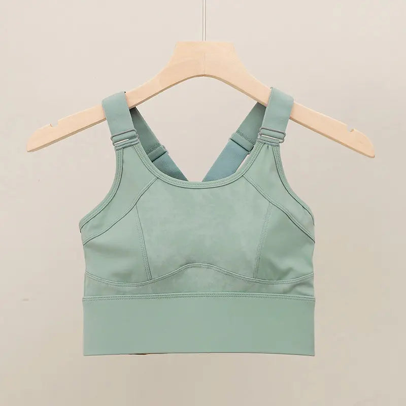 Sports Bra for Women with Large Busts, Shockproof, Side Breast Support, Anti-Sagging, Adjustable, Beautiful Back Design, Plus Size Yoga Running Fitness Bra