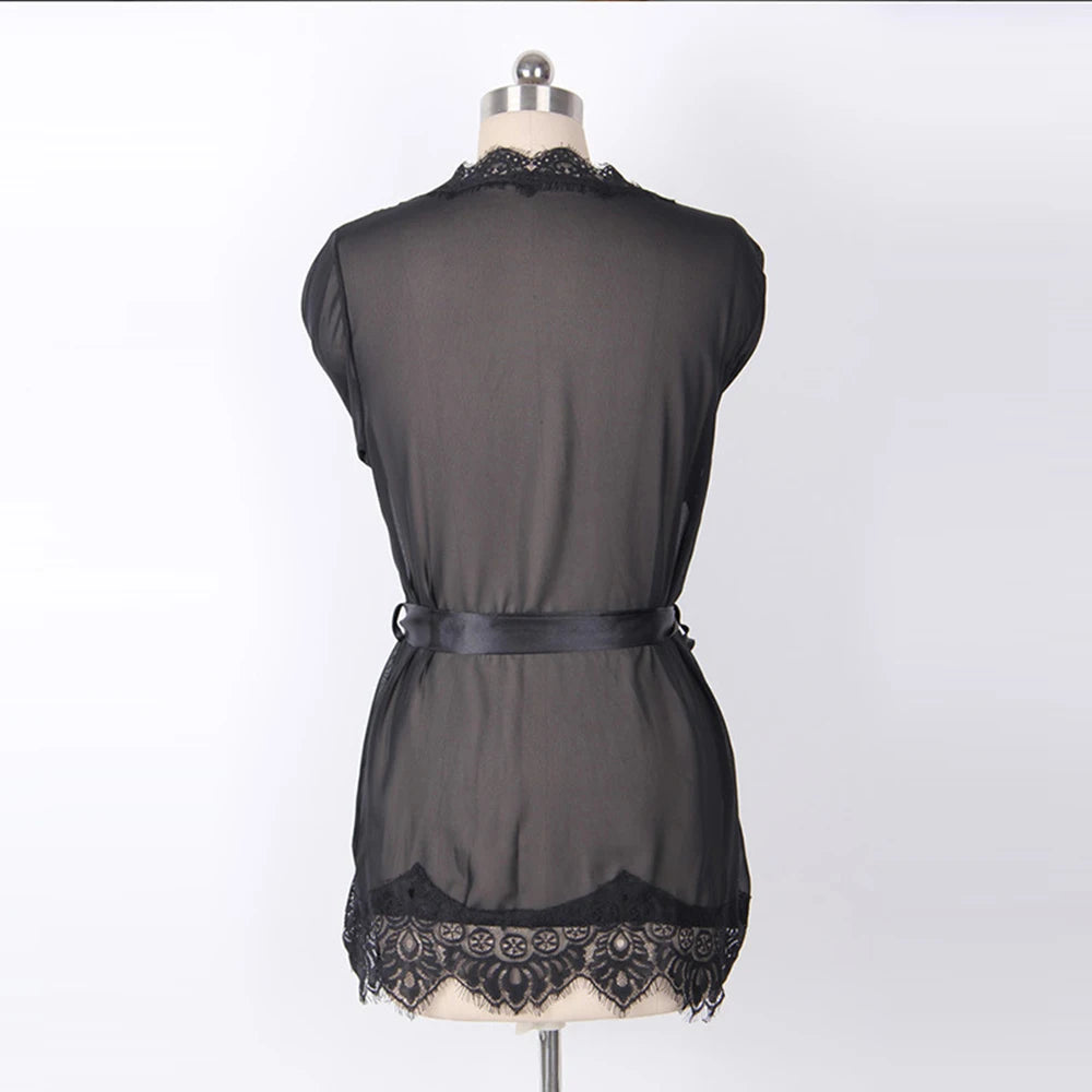 Sexy Lingerie Woman Erotic Pajamas Lace Lingerie Sex Clothes Babydoll Erotic Transparent Dress Black Sexy Lingerie Hot Dress