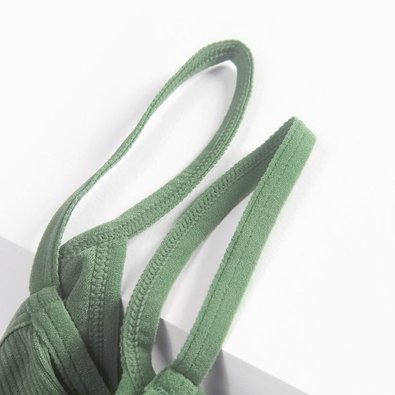 4 Pcs Women's Comfortable Wire-Free Bras Comfortable Seamless Wireless Stretch Sports Bra Yoga Bras with Removable Bra Pads