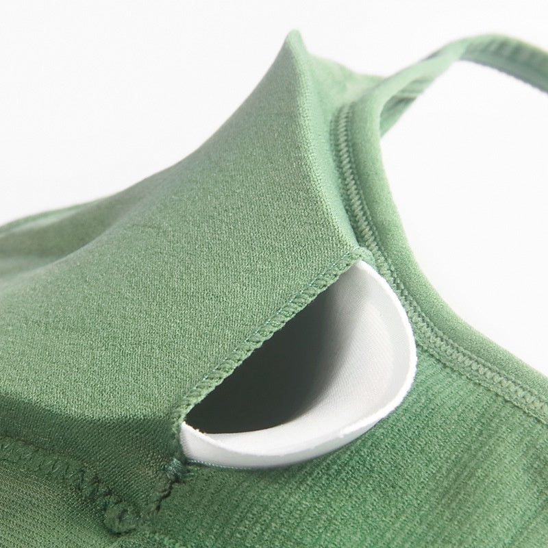 4 Pcs Women's Comfortable Wire-Free Bras Comfortable Seamless Wireless Stretch Sports Bra Yoga Bras with Removable Bra Pads